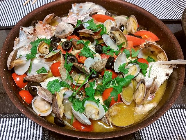 真鯛のアクアパッツア