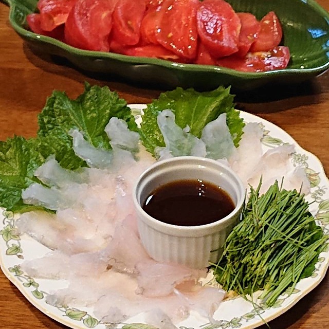 マゴチの薄造り